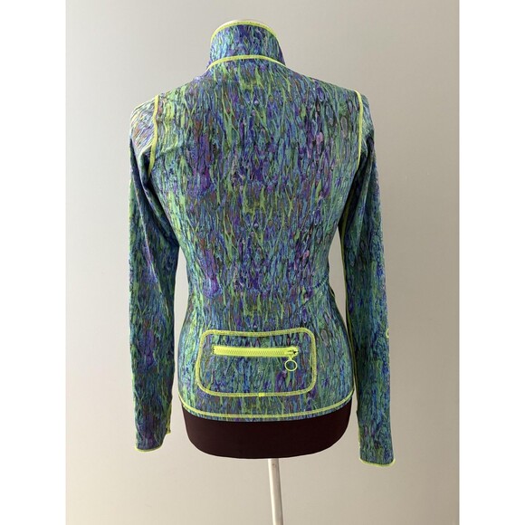 TutuBlue Full Zip Womens XS Blue Green Rash Guard UPF50 Thumbhole Pocket - Picture 4 of 16